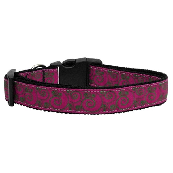 Mirage Pet Products Pink & Lime Swirly Nylon Cat Collar 125-087 CT